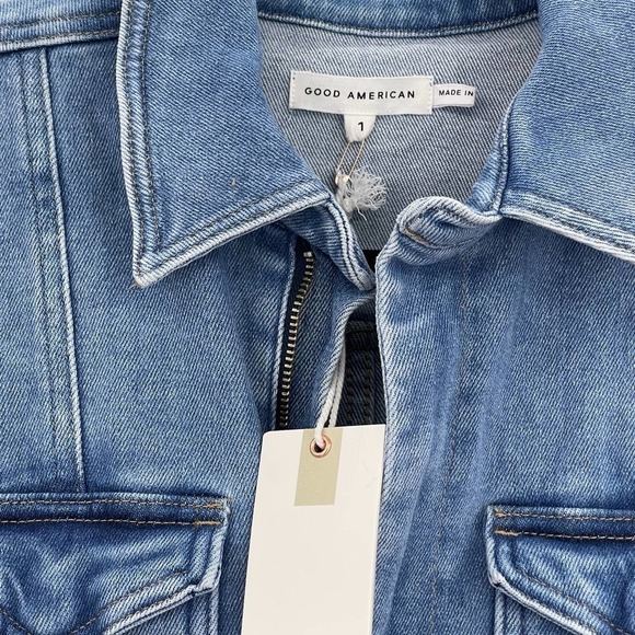 Good American Fit For Success Jumpsuit One Piece Denim Blue Size S/1 NWT - Picture 10 of 10